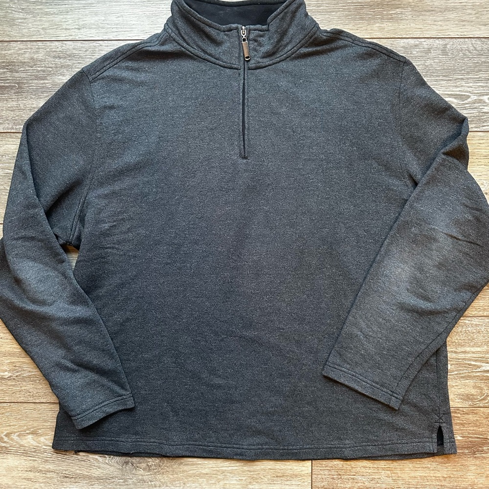 Men's John Bartlett Consensus‎ Gray Cotton blend 1/4 Zip Size XL quarter zip